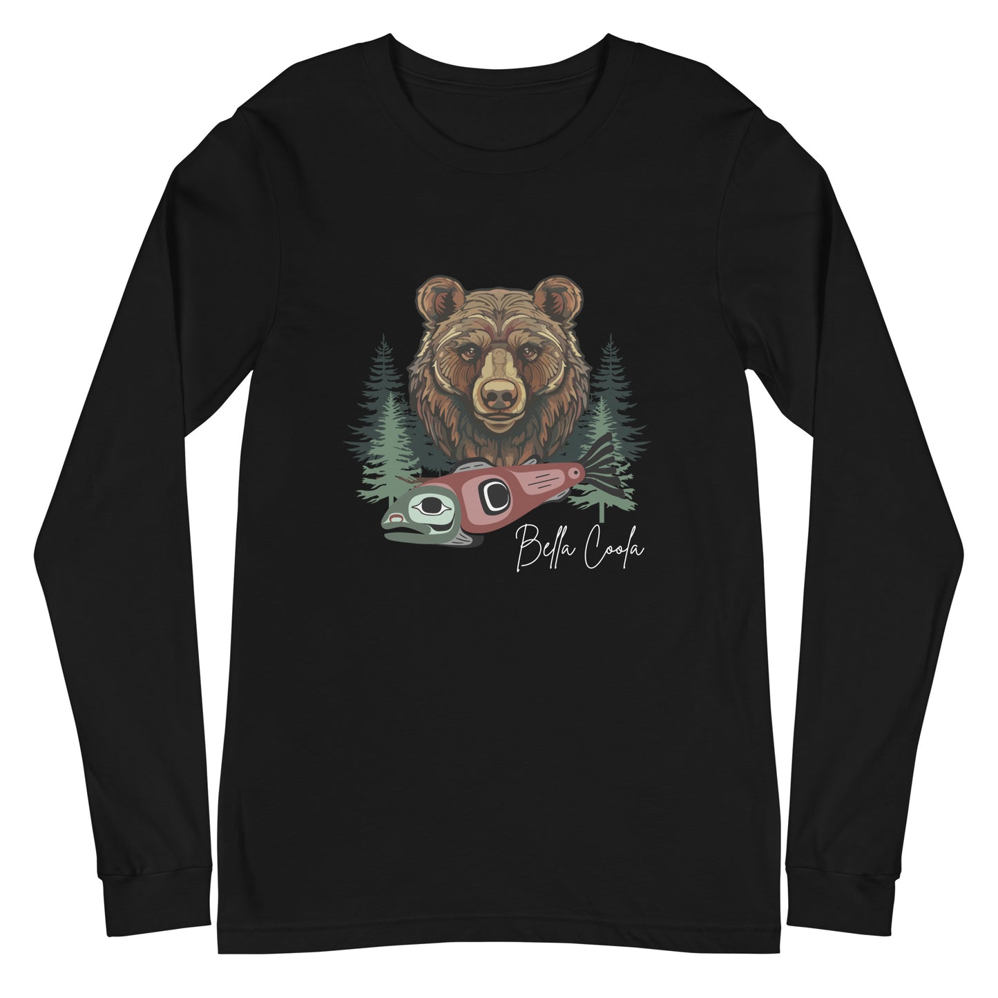 Grizzly & Salmon Long Sleeve Tee