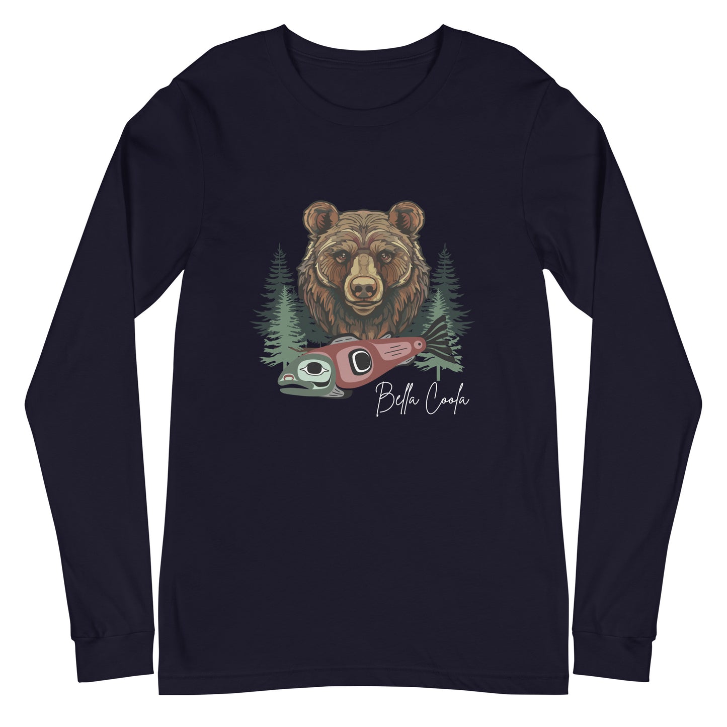 Grizzly & Salmon Long Sleeve Tee