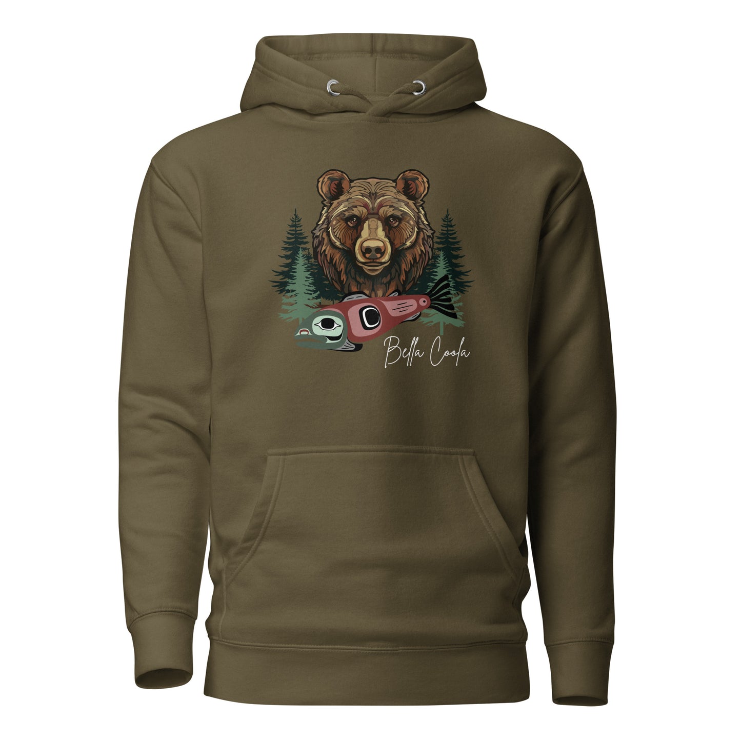 Grizzly & Salmon Unisex Hoodie