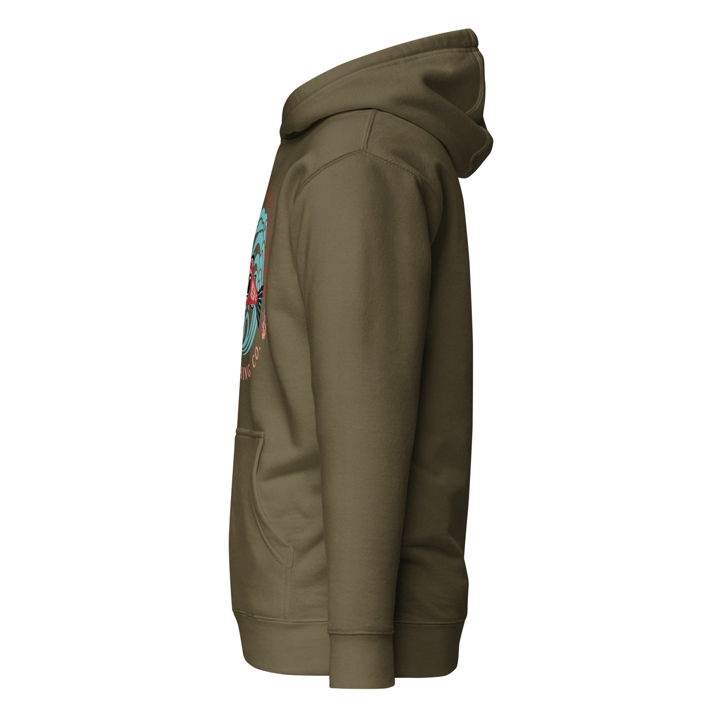 Surf'n Salmon Unisex Hoodie - Dark