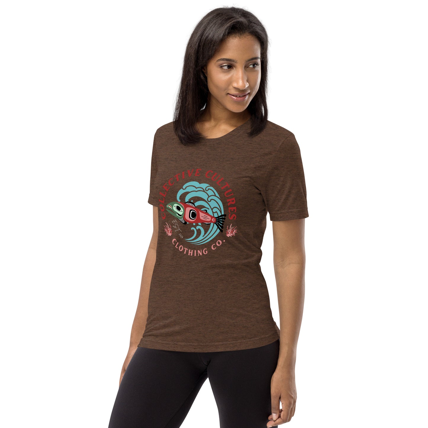 Surf'n Salmon Unisex Tee - Dark