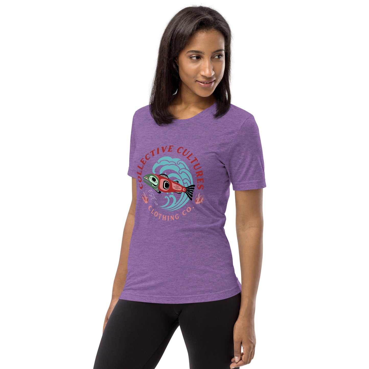 Surf'n Salmon Unisex Tee - Dark