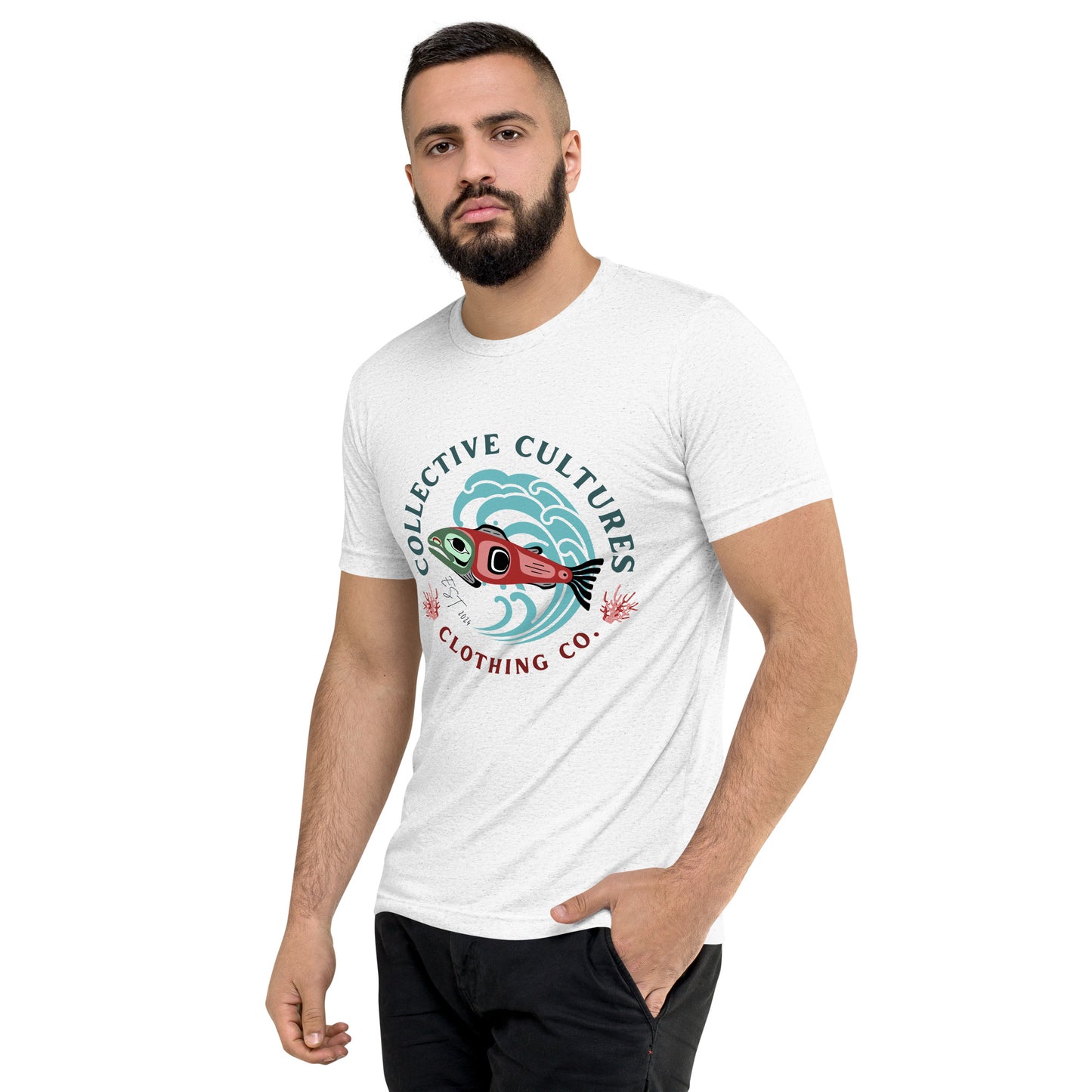 Surf'n Salmon Unisex Tee - Light