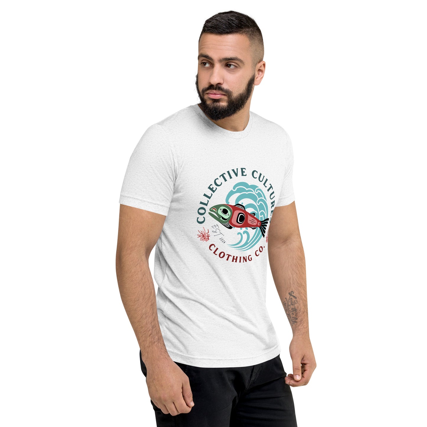 Surf'n Salmon Unisex Tee - Light