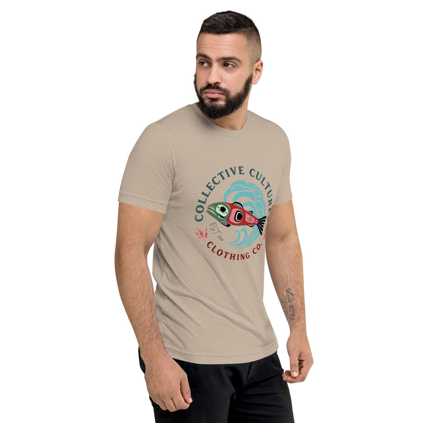 Surf'n Salmon Unisex Tee - Light