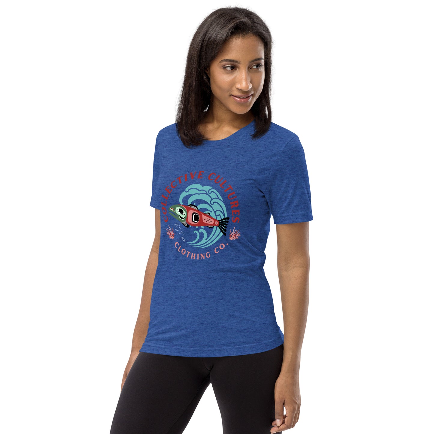 Surf'n Salmon Unisex Tee - Dark